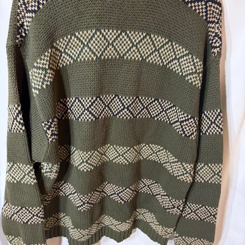 Eddie-bauer Men's Green and Khaki Jumper - Picture 4 of 4